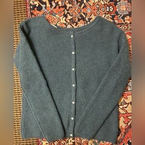 Sézane Gaspard Teal Cardigan